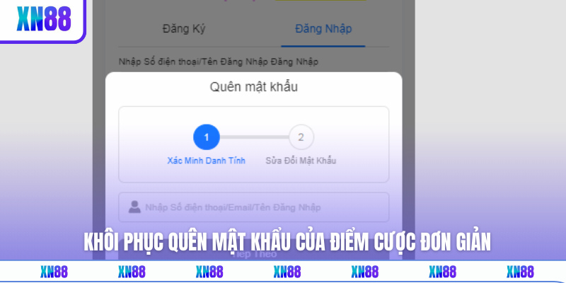 Khôi phục quên mật khẩu của điểm cược đơn giản